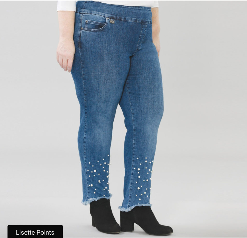 Lisette jeans with store pearls