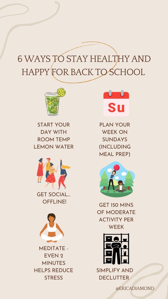 10 Tips To Stay Healthy and Happy During The Back To School and Fall Season