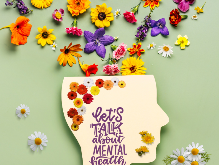 Green Floral Mental Health Instagram Post