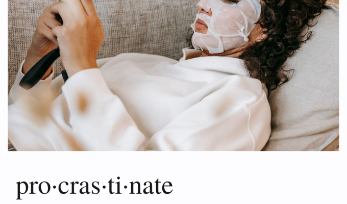 Neutral Funny Procrastinate Definition Instagram Post Instagram Post