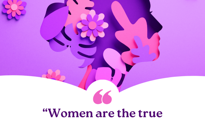 Purple and Pink D Illustration International Women's Day Instagram Post