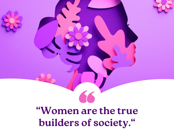 Purple and Pink D Illustration International Women's Day Instagram Post