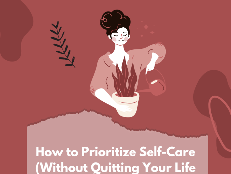 Pink Illustrative Self Care Affirmations Self Care Instagram Story (Instagram Post)