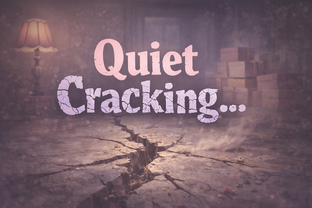 quiet cracking on cracked floor