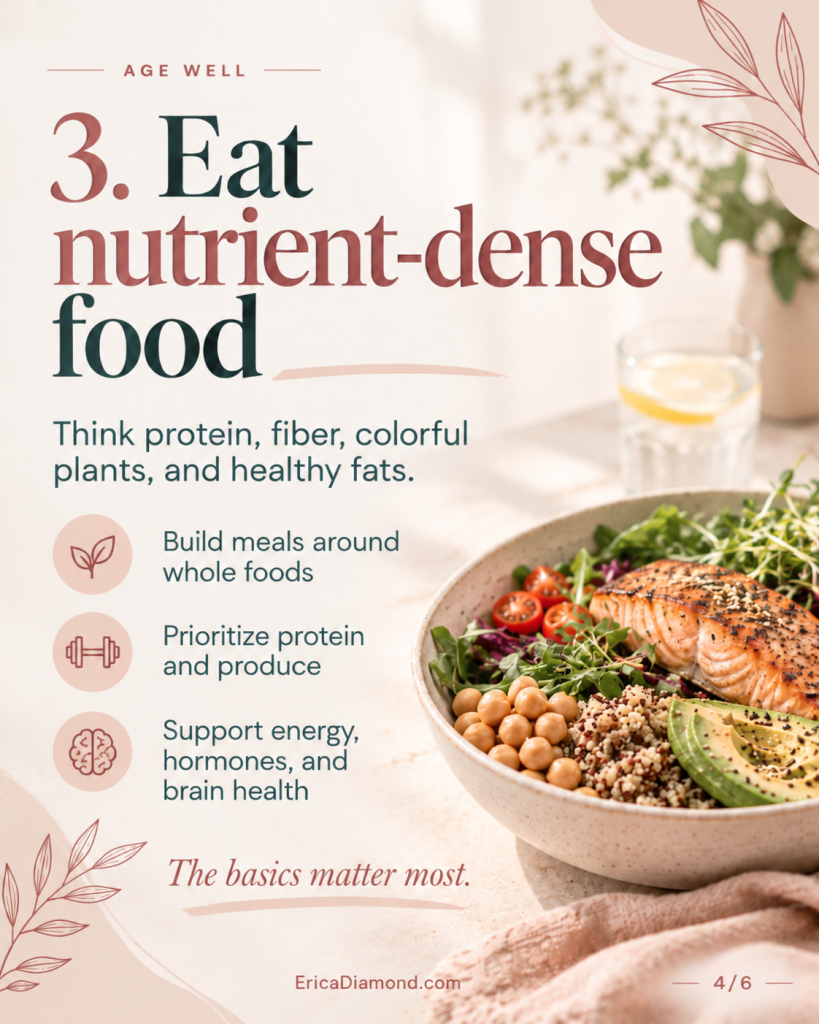 the best way to age well & longevity  - nutrient dense food